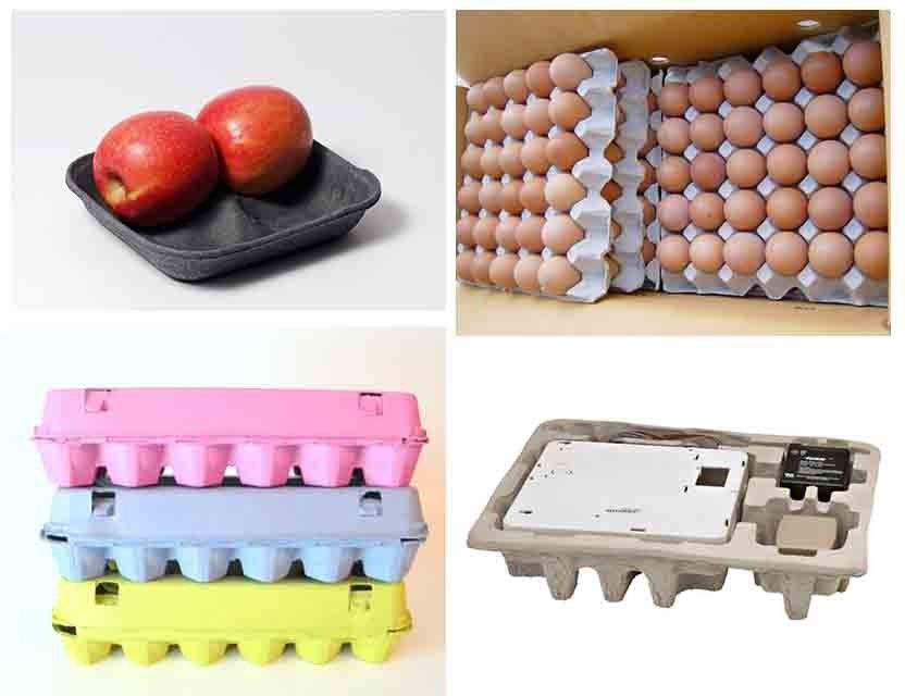 5000pcs در هر ساعت ظرفیت کاغذ دستگاه ظرف تخم مرغ دستگاه قالب گیری پالپ 12-20 ضربه / دقیقه سرعت شکل دادن برای ساخت ظرف تخم مرغ
