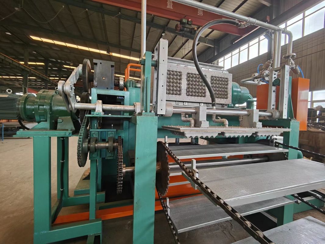 دستگاه ساخت سینی تخم مرغ کاغذی 3×4 چرخنده خط تولید قالب کامپکت و کار آسان تولید 2000 سینی تخم مرغ در ساعت
