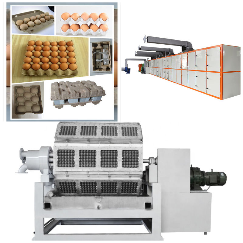 طراحی سفارشی ماشین ظرف تخم مرغ چرخشی برای قالب دادن کاغذ ضایعات 150-450kg / h