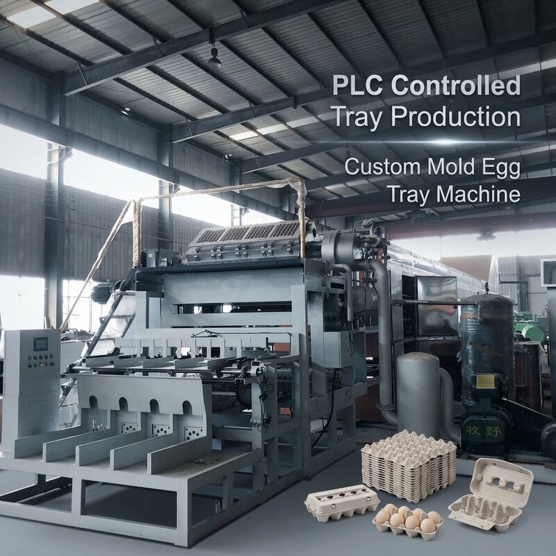 WANYOU WY-P3 Rotary Egg Tray Production Line Egg Tray Machine 2500-3000 pcs/h Recycled Paper Pulp Molding for Venezuelan Poultry Farm