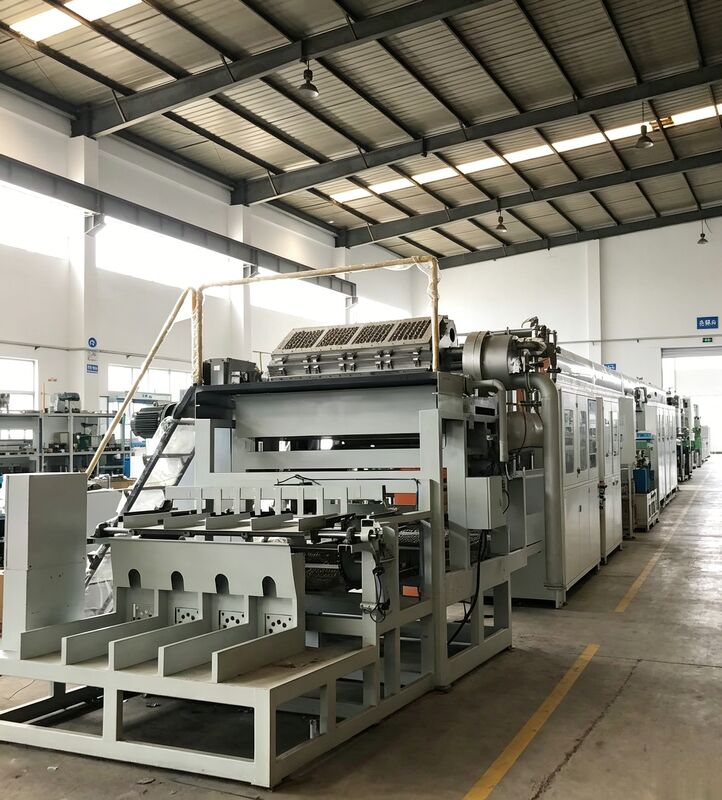 روتاری Egg Tray Forming Machine Designed For Startups Egg Tray Machine Producing 2000 تا 3000 Pieces Hourly با 3 با 4 و 4 با 4 قالب های روتاری